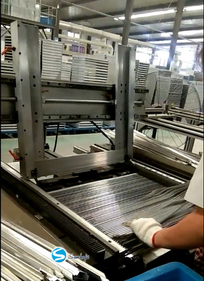 Adjustable Running Speed And Frequency Aluminum Radiator Core Builder For Automobile Core 900*900mm
